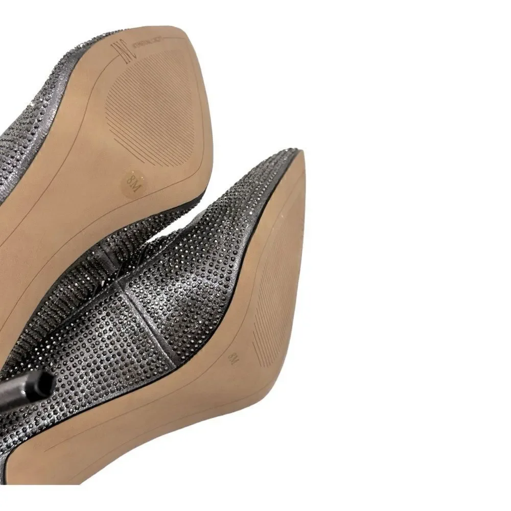 INC International Concepts Women’s Kacela Caged Pumps in the Size 8M in Pewter